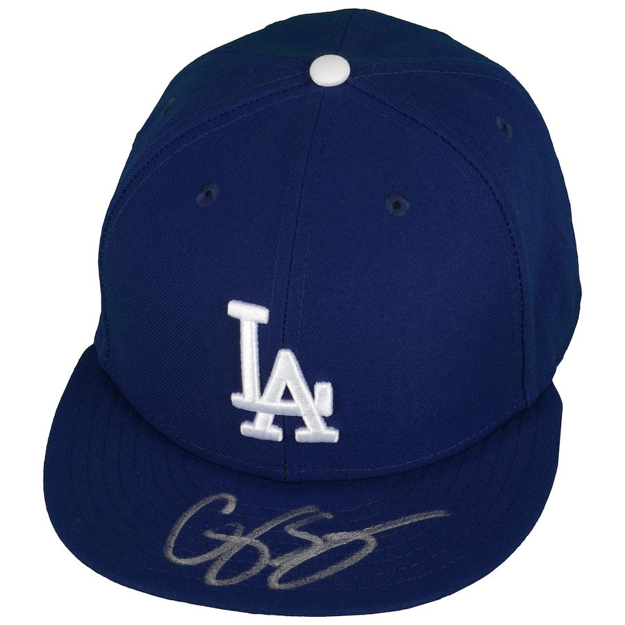 New Era Corey Seager Los Angeles Dodgers Autographed Blue 59FIFTY Fitted Hat