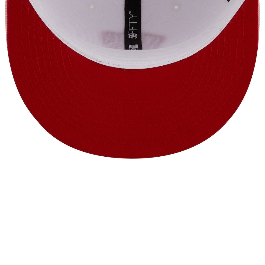 New Era San Francisco Giants White/Pink Scarlet Undervisor 59FIFTY Fitted Hat