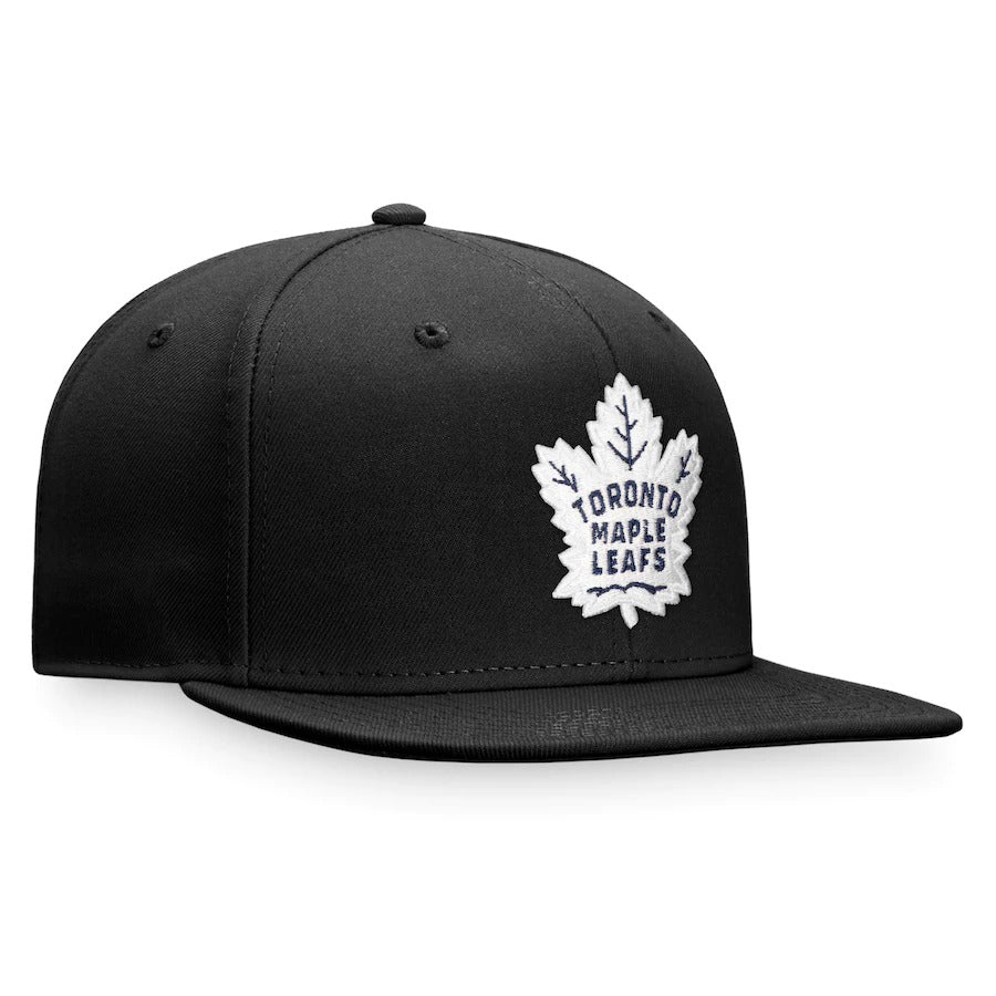 Fanatics Branded Black Toronto Maple Leafs Core Primary Logo Fitted Hat