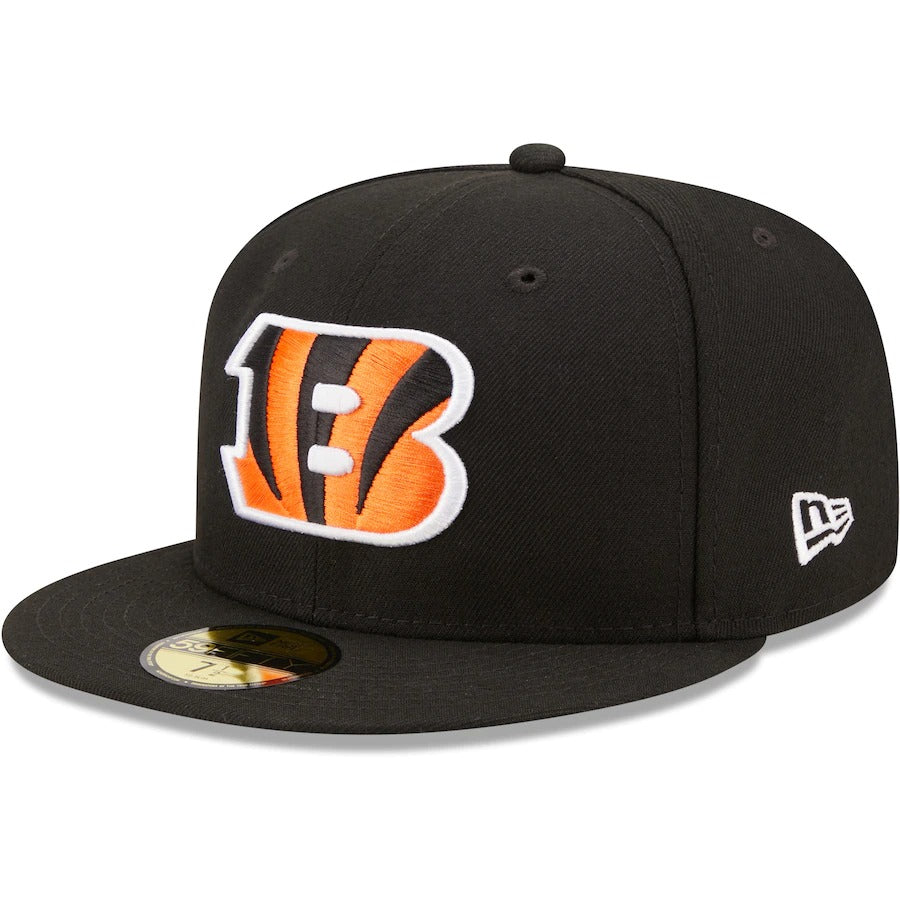 New Era Black Cincinnati Bengals 50th Anniversary Patch 59FIFTY Fitted Hat