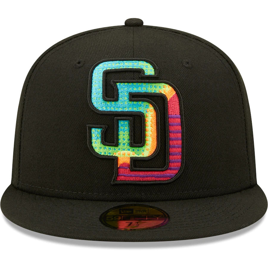 New Era Black San Diego Padres Neon Fill 59FIFTY Fitted Hat