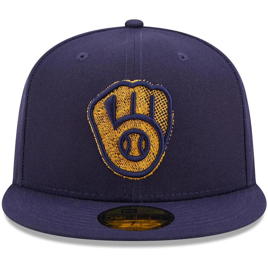 New Era Navy Milwaukee Brewers Scored 59FIFTY Fitted Hat