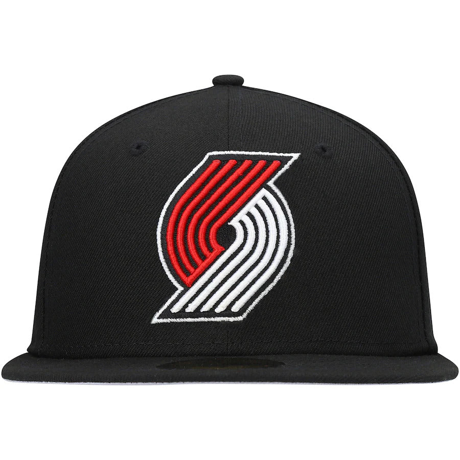 New Era Black Portland Trail Blazers Team Logoman 59FIFTY Fitted Hat