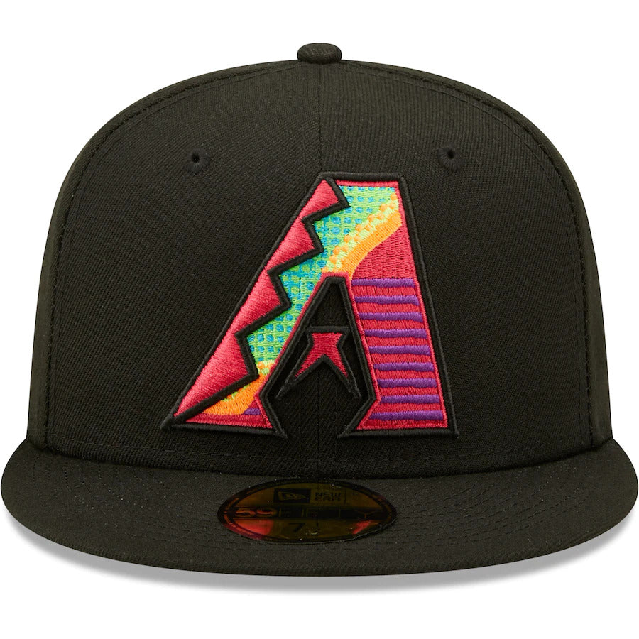 New Era Black Arizona Diamondbacks Neon Fill 59FIFTY Fitted Hat