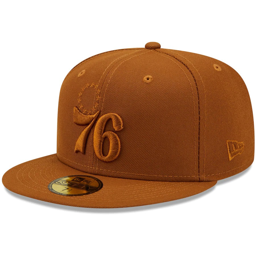 New Era Philadelphia 76ers Brown Color Pack 59FIFTY Fitted Hat