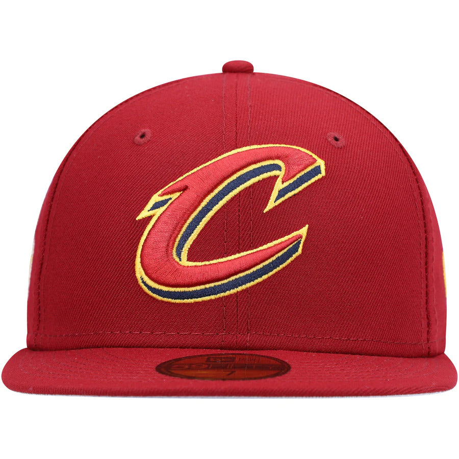 New Era Wine Cleveland Cavaliers Team Logoman 59FIFTY Fitted Hat