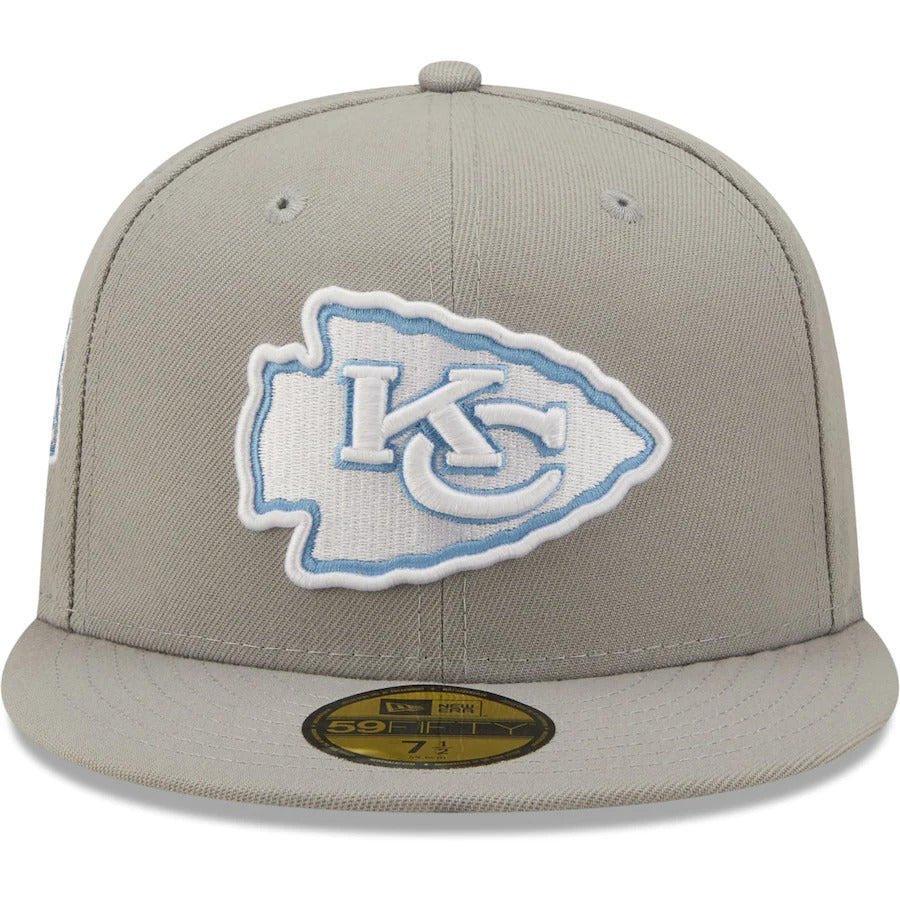 New Era Kansas City Chiefs Gray 1999 Pro Bowl Sky Blue Undervisor 59FIFTY Fitted Hat