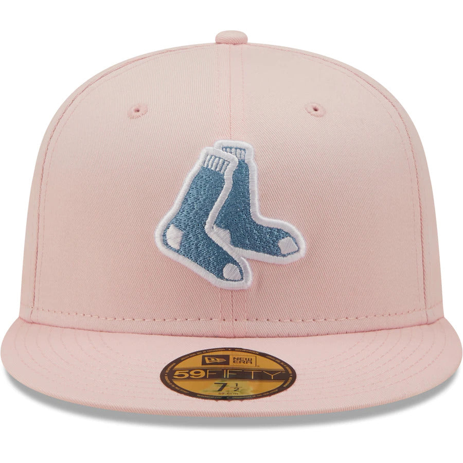 New Era Pink Boston Red Sox 2018 World Series Sky Undervisor 59FIFTY Fitted Hat