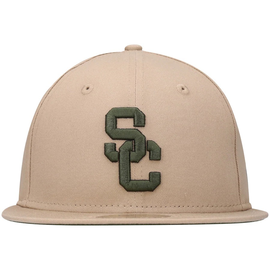 New Era Tan USC Trojans Camel & Rifle 59FIFTY Fitted Hat