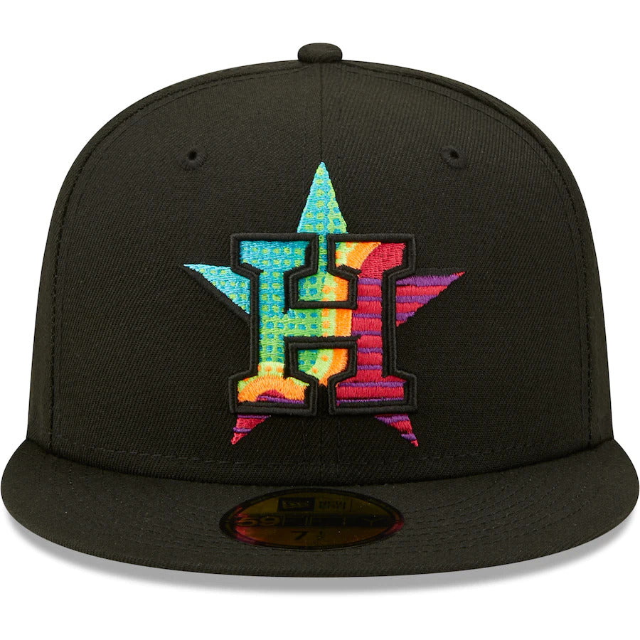 New Era Black Houston Astros Neon Fill 59FIFTY Fitted Hat