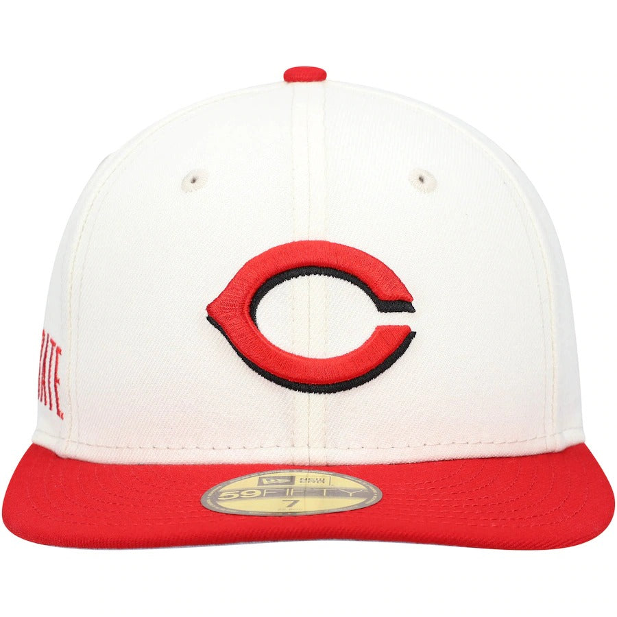 New Era Corporate x Cincinnati Reds Cream/Red 59FIFTY Fitted Hat