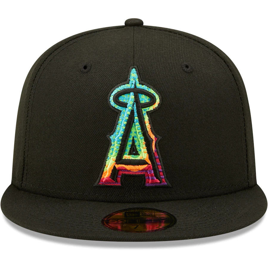 New Era Black Los Angeles Angels Neon Fill 59FIFTY Fitted Hat