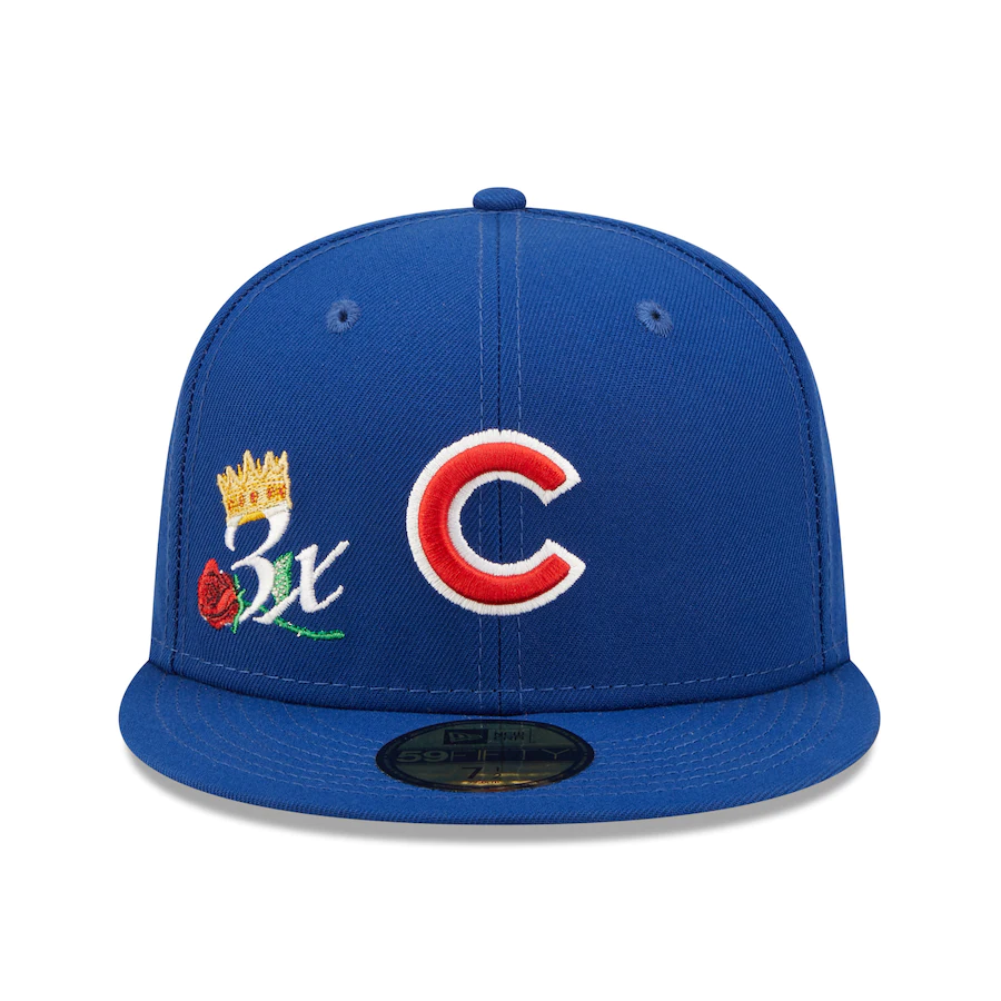 New Era Chicago Cubs Royal 3x World Series Champions Crown 59FIFTY Fitted Hat