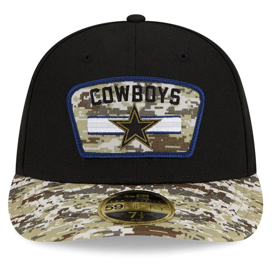 New Era Black/Camo Dallas Cowboys 2021 Salute To Service Low Profile 59FIFTY Fitted Hat