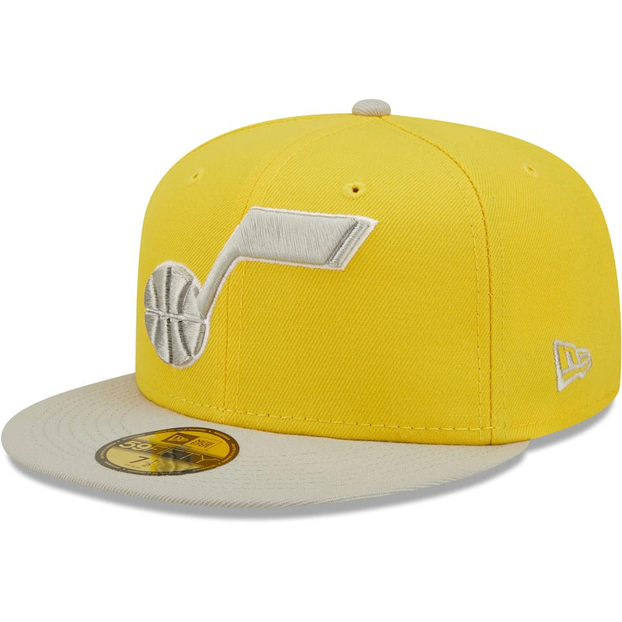 New Era Utah Jazz Color Pack 59FIFTY Fitted Hat - Yellow/Gray