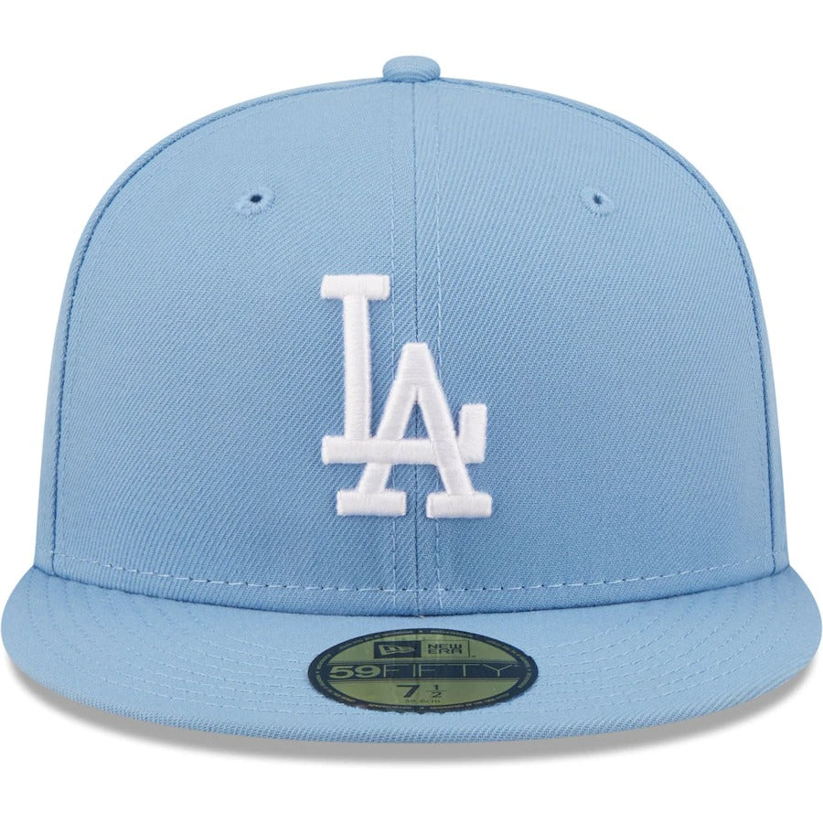 New Era Los Angeles Dodgers Sky Blue Logo White 59FIFTY Fitted Hat