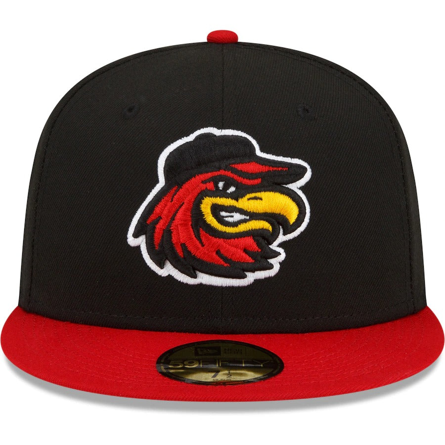 New Era Rochester Red Wings Black Home Authentic Collection 59FIFTY Fitted Hat