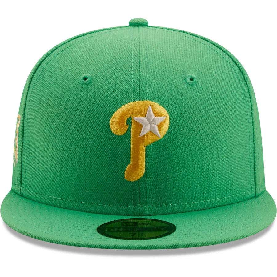 New Era Kelly Green Philadelphia Phillies 1996 All-Star Game Side Patch Yellow Undervisor 59FIFTY Fitted Hat
