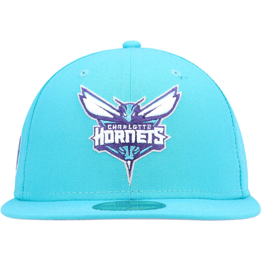 New Era Teal Charlotte Hornets Team Logoman 59FIFTY Fitted Hat