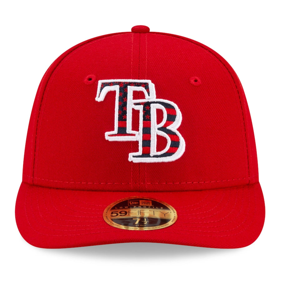 New Era Red Tampa Bay Rays 4th of July On-Field Low Profile 59FIFTY Fitted Hat