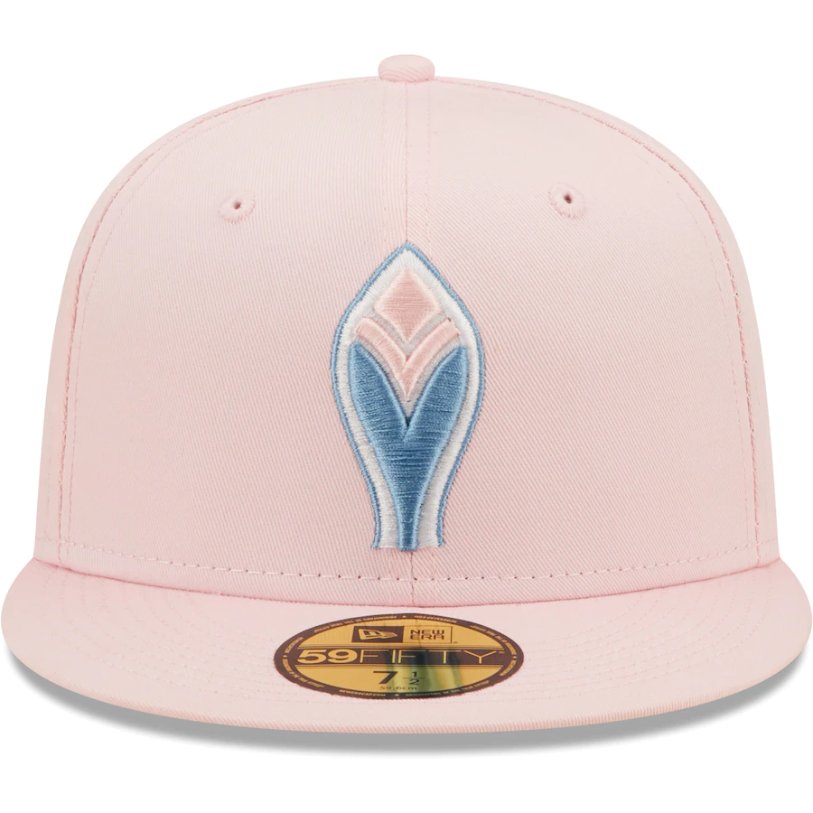 New Era Atlanta Braves Pink/Sky Blue 150th Anniversary Undervisor 59FIFTY Fitted Hat