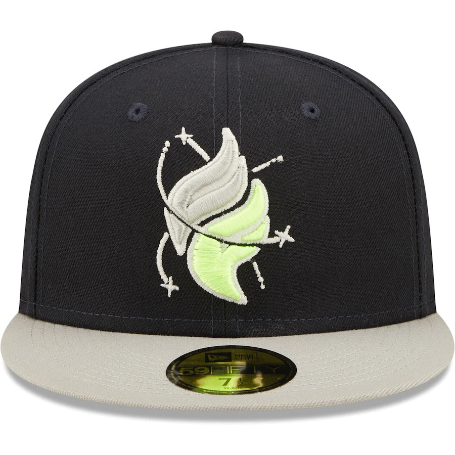 New Era Columbia Fireflies Navy Authentic Collection Team Alternate 59FIFTY Fitted Hat
