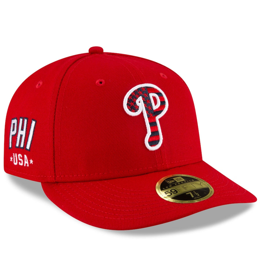 New Era Red Philadelphia Phillies 4th of July On-Field Low Profile 59FIFTY Fitted Hat