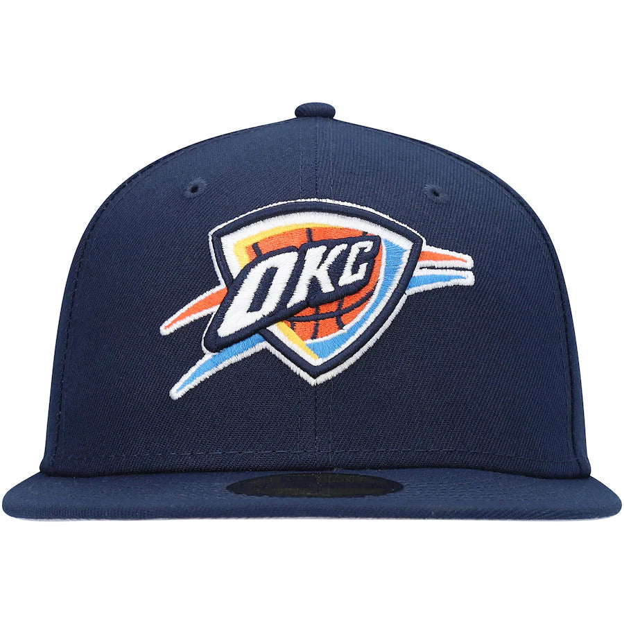 New Era Navy Oklahoma City Thunder Team Logoman 59FIFTY Fitted Hat
