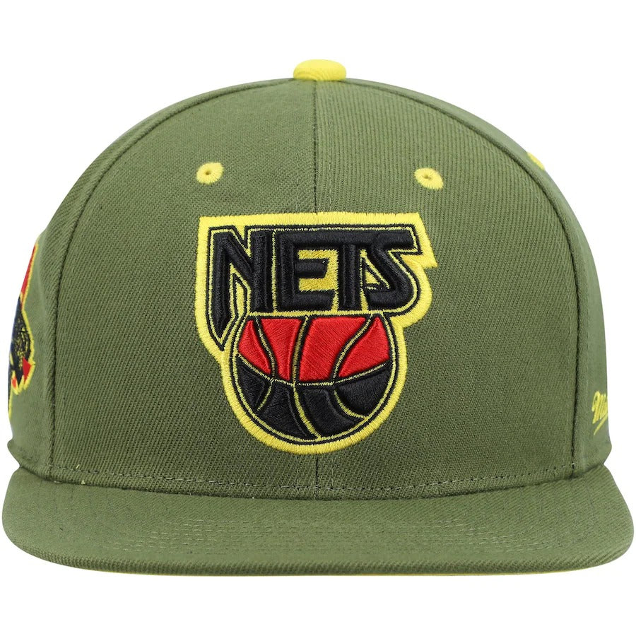 Mitchell & Ness x Lids New Jersey Nets Olive NBA Draft Hardwood Classics Dusty Fitted Hat
