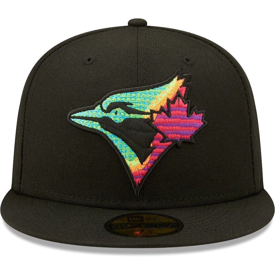 New Era Black Toronto Blue Jays Neon Fill 59FIFTY Fitted Hat
