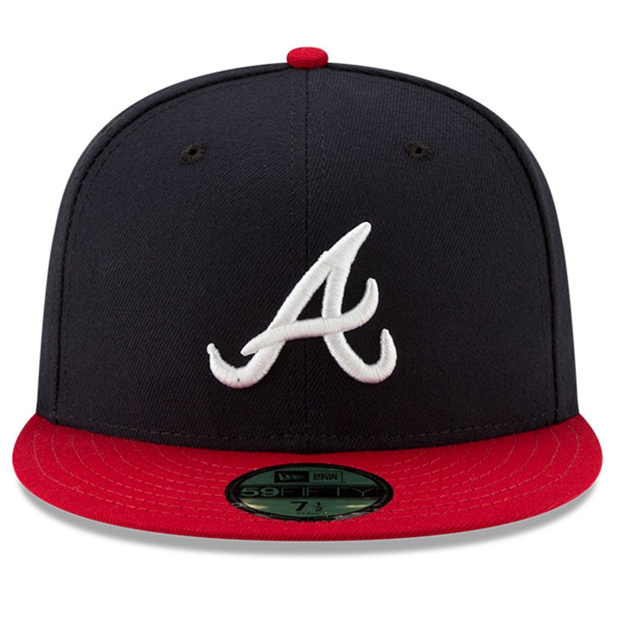 New Era Atlanta Braves Navy/Red 2021 World Series Bound Home Sidepatch 59FIFTY Fitted Hat