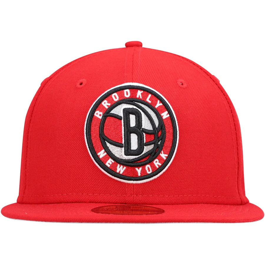 New Era Brooklyn Nets Red Est. '12 Side Patch Collection Fitted Hat