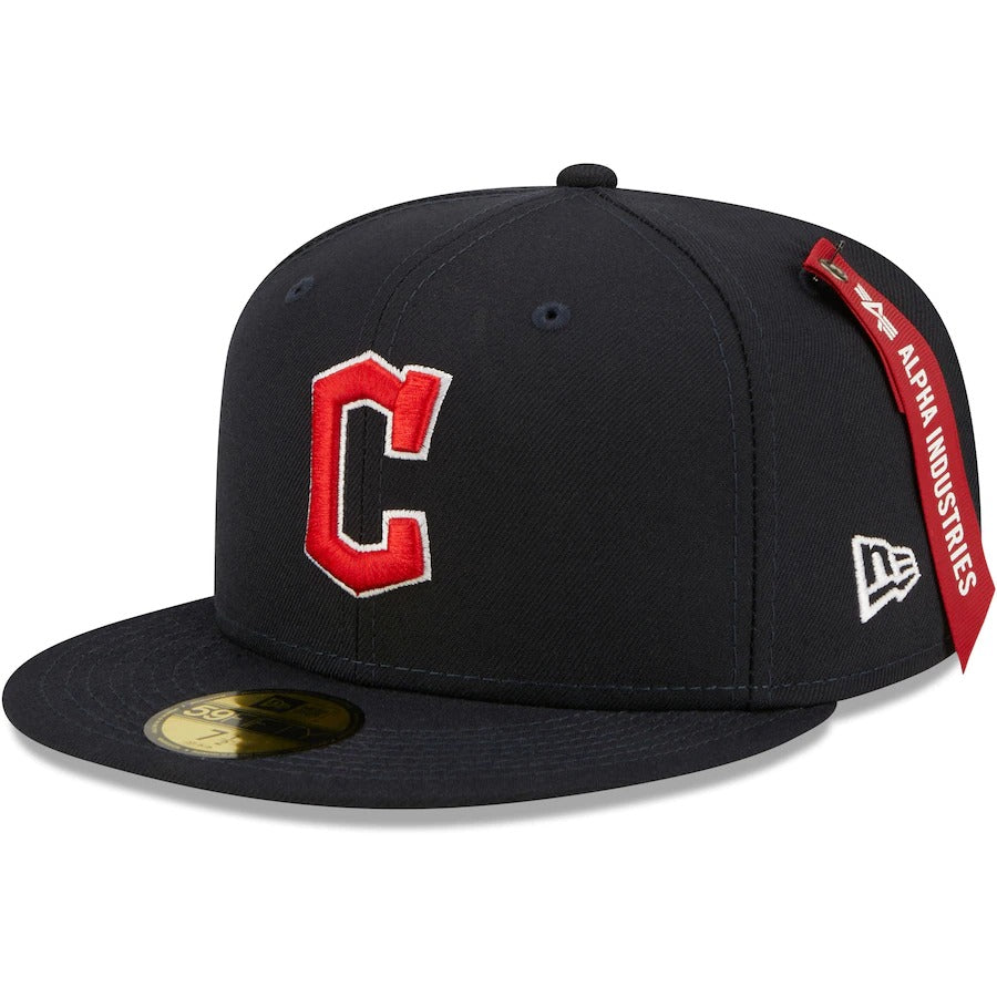New Era x Alpha Industries Cleveland Guardians Navy 59FIFTY Fitted Hat