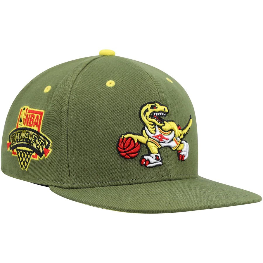 Mitchell & Ness x Lids Toronto Raptors Olive NBA Draft Hardwood Classics Dusty Fitted Hat