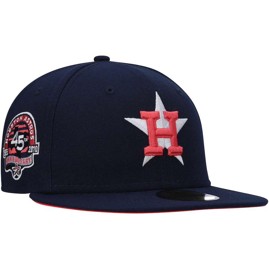New Era Houston Astros Navy 45th Anniversary Lava Undervisor 59FIFTY Fitted Hat