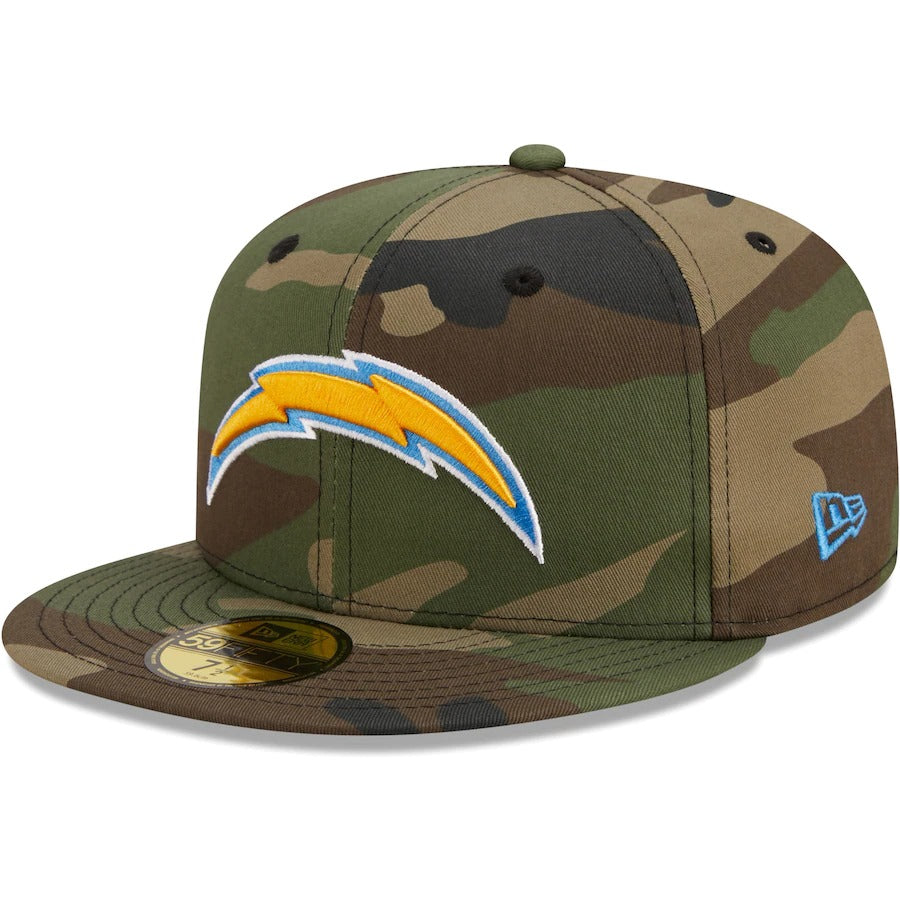 New Era Los Angeles Chargers Camo Woodland 2021 59FIFTY Fitted Hat