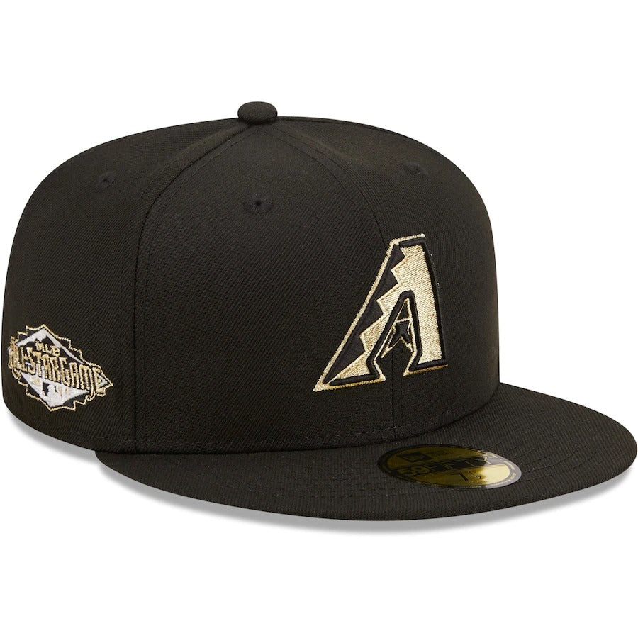New Era Arizona Diamondbacks Black 2011 All-Star Game Metallic Gold Undervisor 59FIFTY Fitted Hat