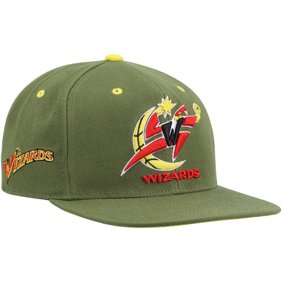 Mitchell & Ness x Lids Washington Wizards Olive Hardwood Classics Dusty Fitted Hat