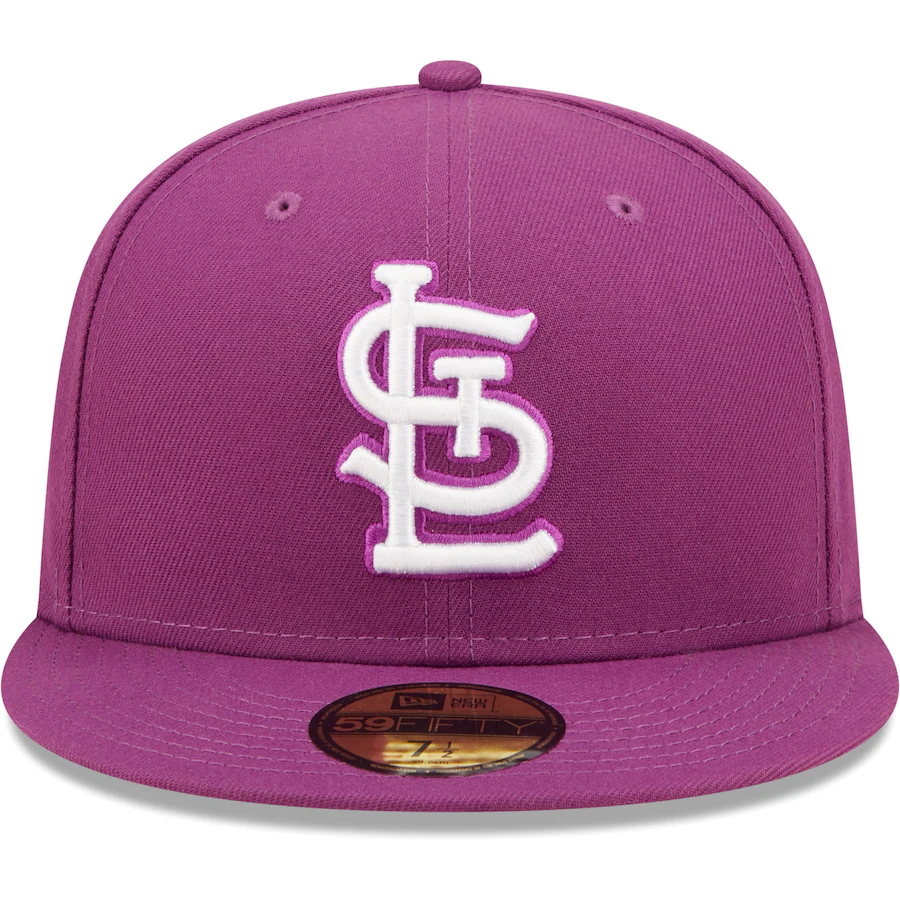 New Era St. Louis Cardinals Grape Purple Logo 59FIFTY Fitted Hat