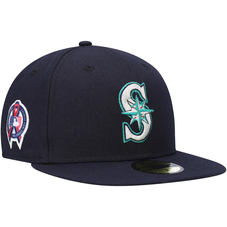 New Era Seattle Mariners Navy 9/11 Memorial Side Patch 59FIFTY Fitted Hat