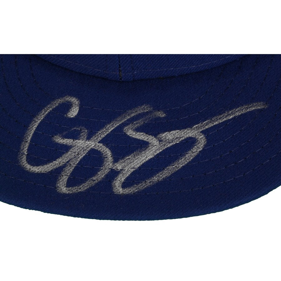 New Era Corey Seager Los Angeles Dodgers Autographed Blue 59FIFTY Fitted Hat