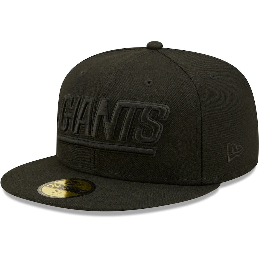 New Era New York Giants Black on Black Alternate Logo 59FIFTY Fitted Hat