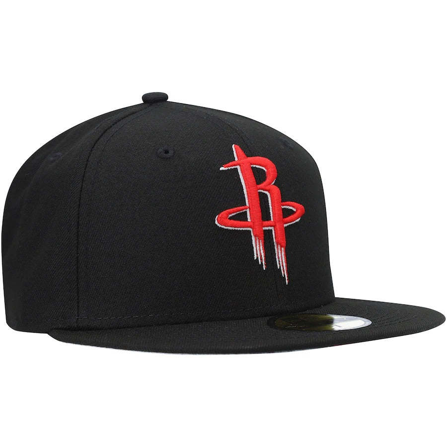 New Era Houston Rockets Black Team Wordmark 59FIFTY Fitted Hat