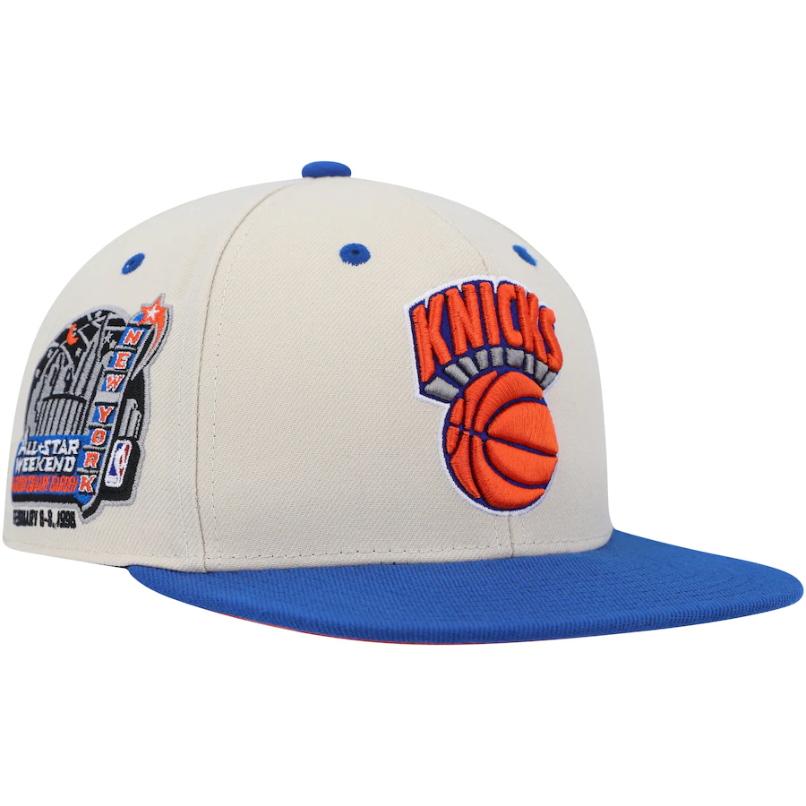 Mitchell & Ness New York Knicks Cream 1998 All-Star Weekend Hardwood Classics Fitted Hat