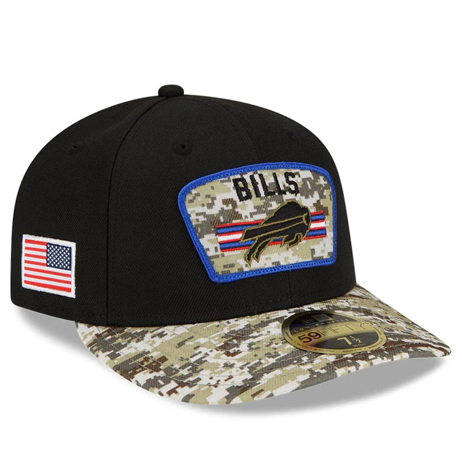 New Era Black/Camo Buffalo Bills 2021 Salute To Service Low Profile 59FIFTY Fitted Hat
