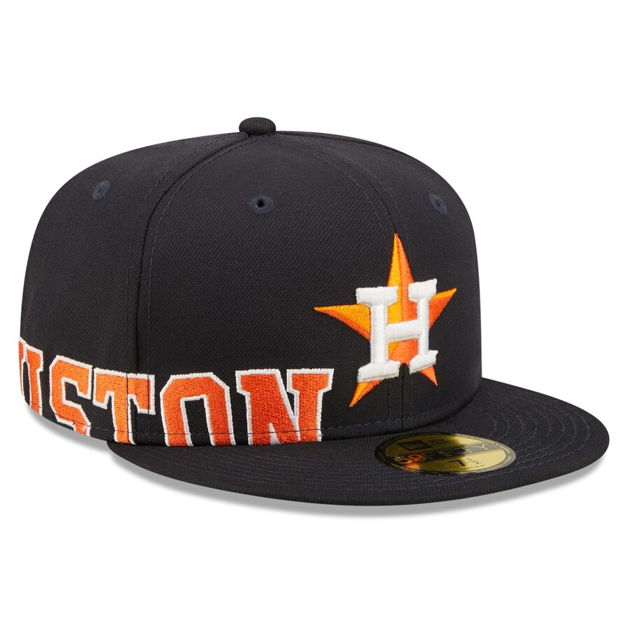 New Era Houston Astros Navy Sidesplit 59FIFTY Fitted Hat