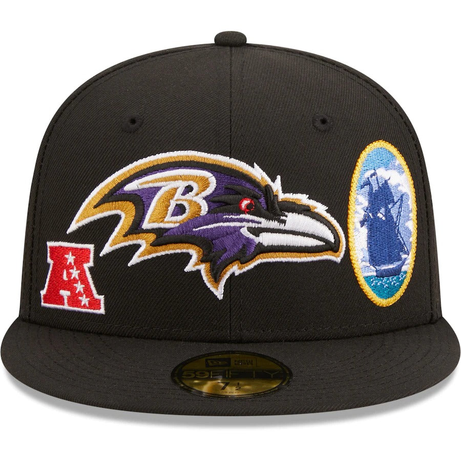 New Era Black Baltimore Ravens Team Local 59FIFTY Fitted Hat