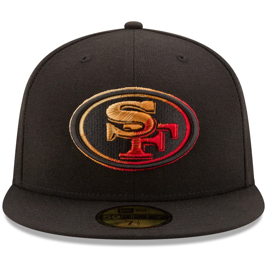 New Era Black San Francisco 49ers Color Dim 59FIFTY Fitted Hat