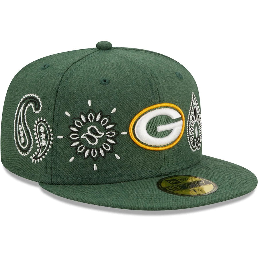 New Era Green Bay Packers Green Bandana 59FIFTY Fitted Hat