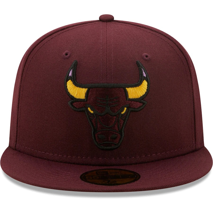 New Era Chicago Bulls Maroon Color Pack 59FIFTY Fitted Hat